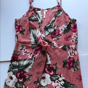 Hawaiian print wrap dress or coverup